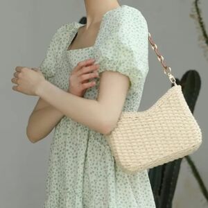 Woven Straw Shoulder Bag